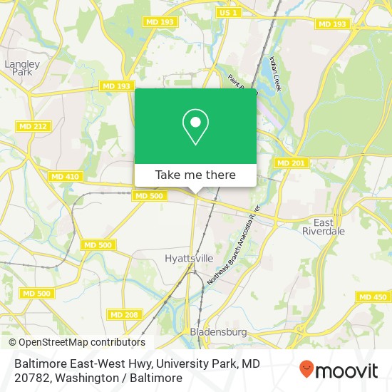 Mapa de Baltimore East-West Hwy, University Park, MD 20782