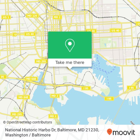 National Historic Harbo Dr, Baltimore, MD 21230 map