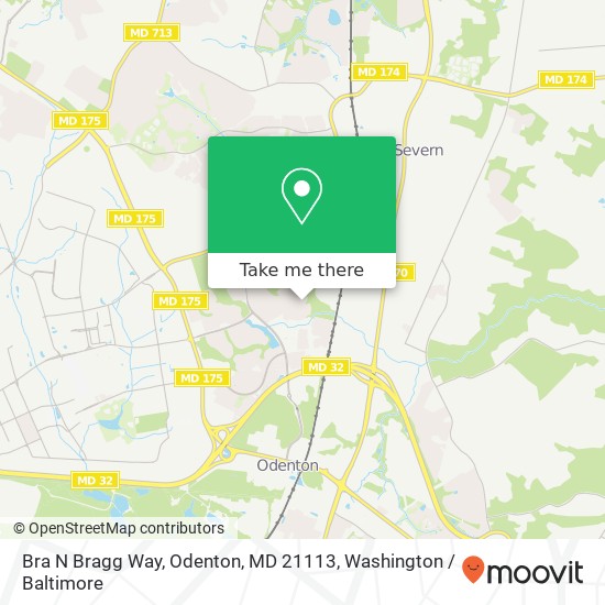 Mapa de Bra N Bragg Way, Odenton, MD 21113