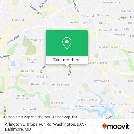 Arlington E Tripps Run Rd map