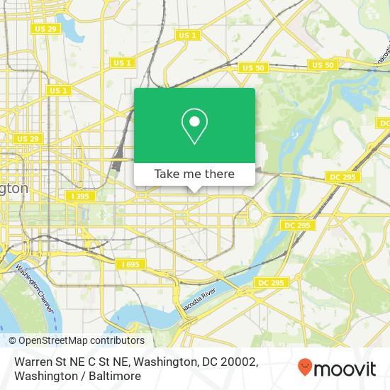 Warren St NE C St NE, Washington, DC 20002 map