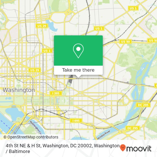 4th St NE & H St, Washington, DC 20002 map