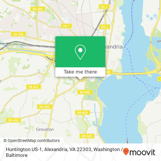 Mapa de Huntington US-1, Alexandria, VA 22303