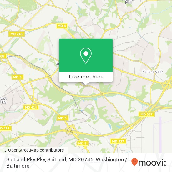 Mapa de Suitland Pky Pky, Suitland, MD 20746