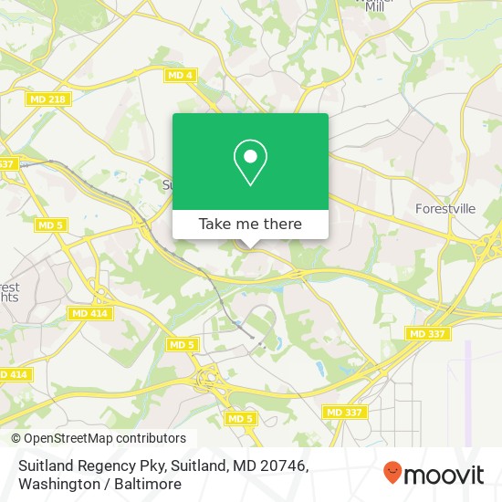 Mapa de Suitland Regency Pky, Suitland, MD 20746