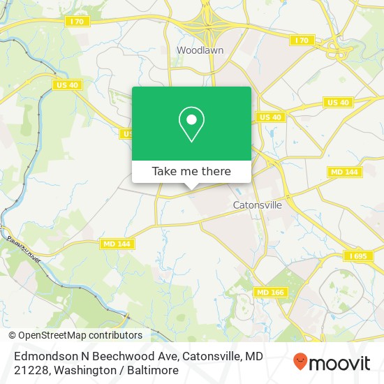 Edmondson N Beechwood Ave, Catonsville, MD 21228 map