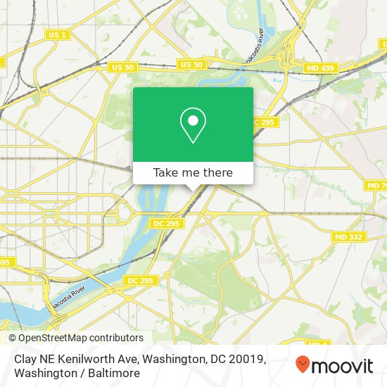 Clay NE Kenilworth Ave, Washington, DC 20019 map