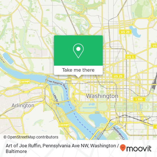 Art of Joe Ruffin, Pennsylvania Ave NW map