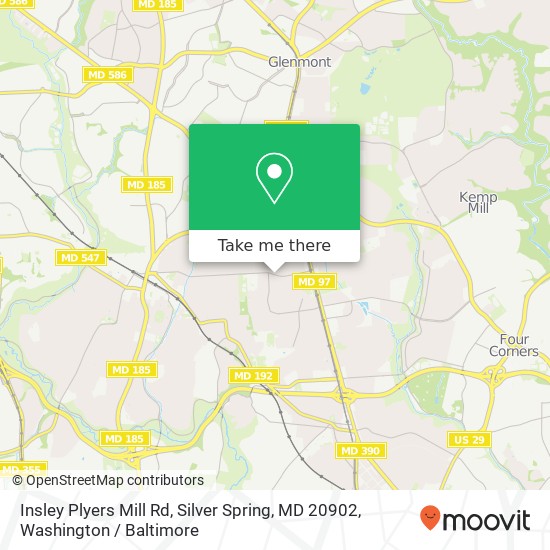 Insley Plyers Mill Rd, Silver Spring, MD 20902 map