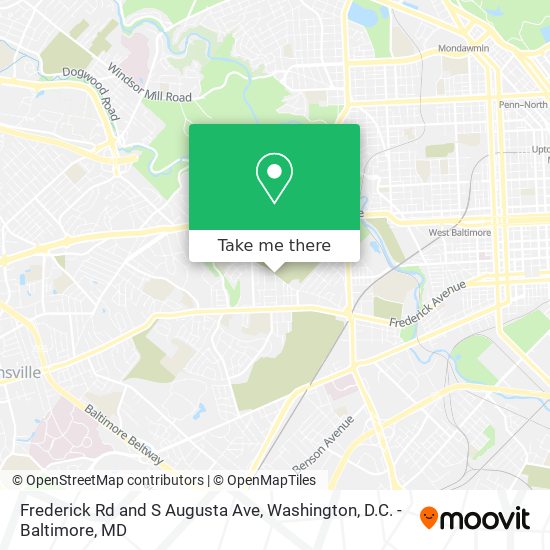 Mapa de Frederick Rd and S Augusta Ave