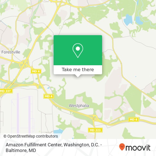 Amazon Fulfillment Center, 4200 Melwood Rd map