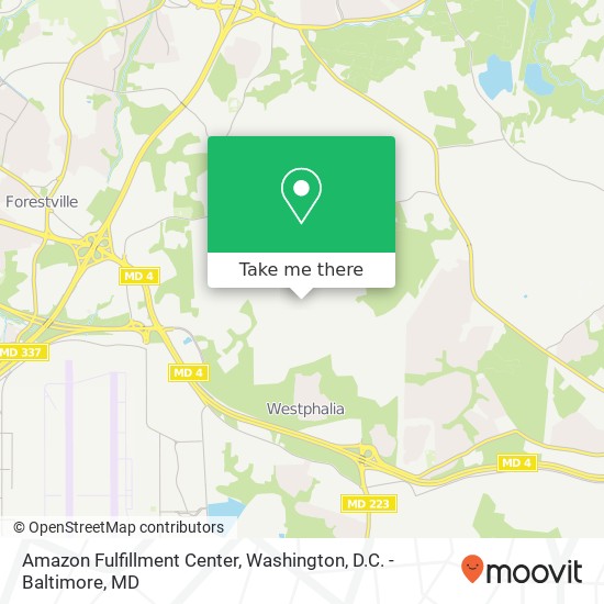 Mapa de Amazon Fulfillment Center, 4200 Melwood Rd