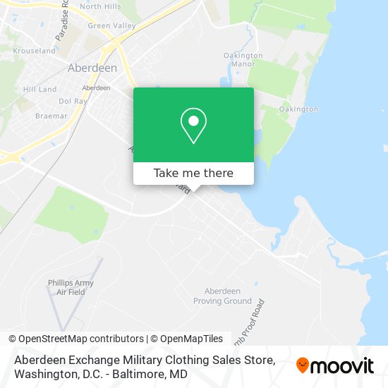 Aberdeen Exchange Military Clothing Sales Store map