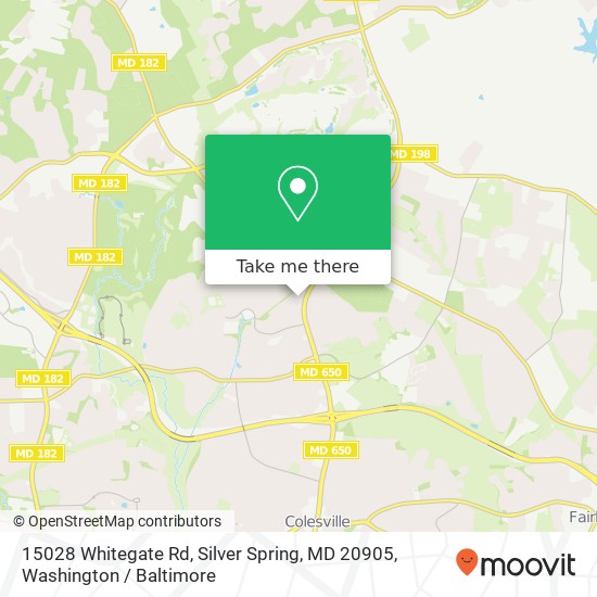 15028 Whitegate Rd, Silver Spring, MD 20905 map