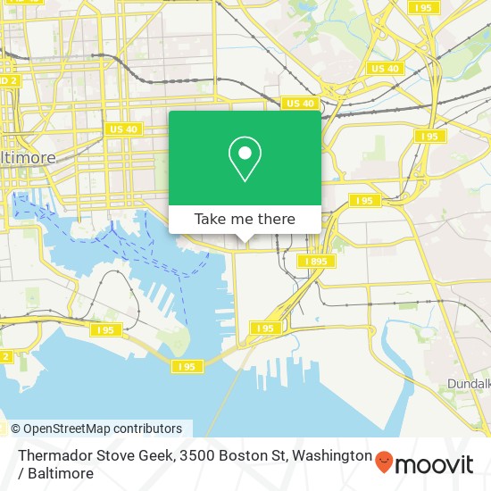 Mapa de Thermador Stove Geek, 3500 Boston St