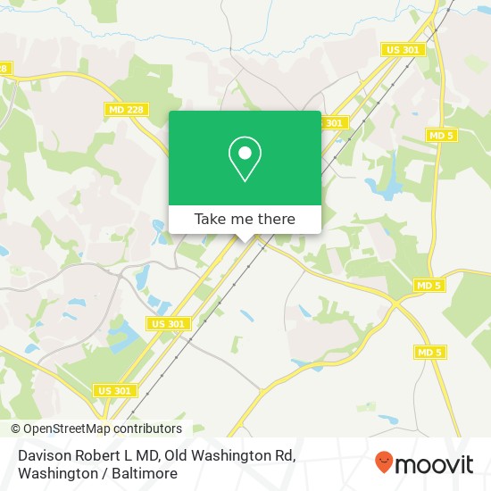 Davison Robert L MD, Old Washington Rd map