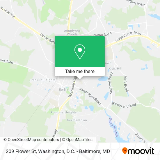209 Flower St map