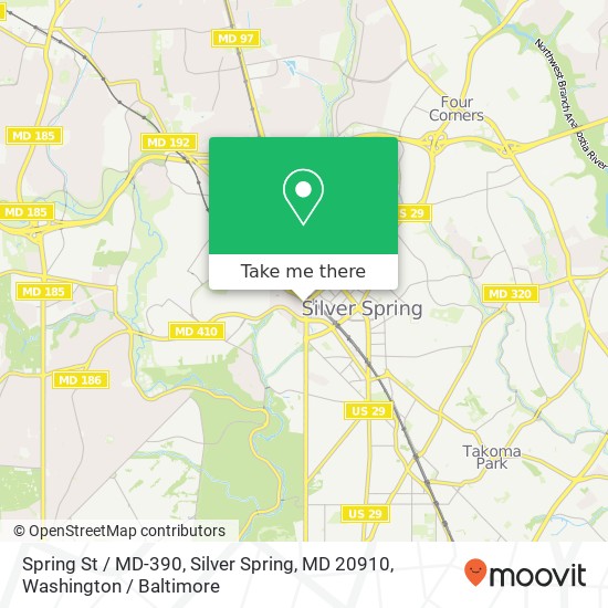 Spring St / MD-390, Silver Spring, MD 20910 map