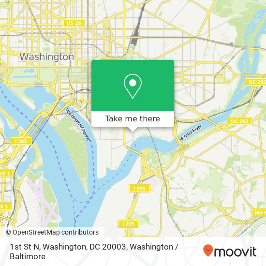 1st St N, Washington, DC 20003 map