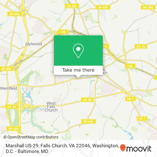 Marshall US-29, Falls Church, VA 22046 map