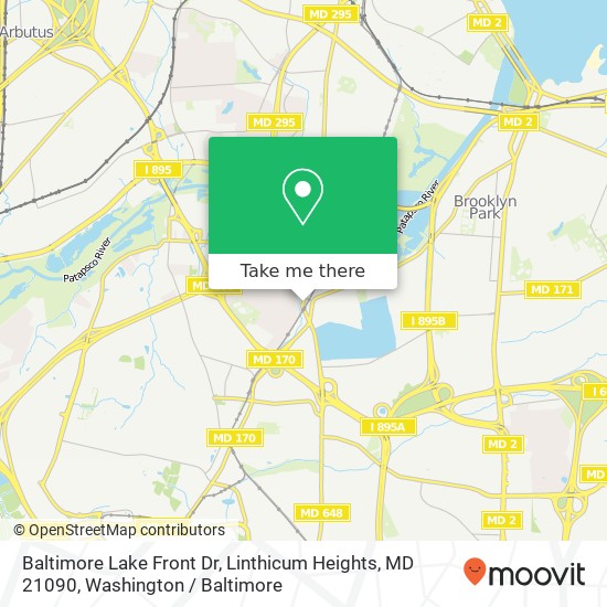 Baltimore Lake Front Dr, Linthicum Heights, MD 21090 map