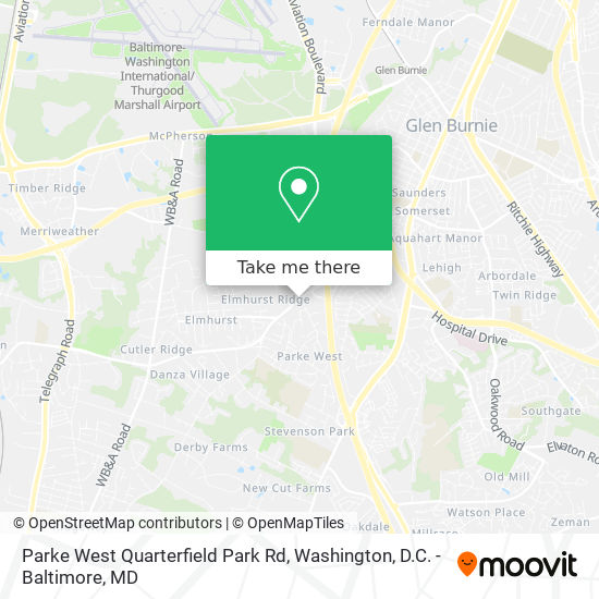 Mapa de Parke West Quarterfield Park Rd
