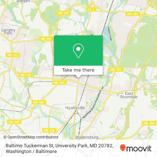 Baltimo Tuckerman St, University Park, MD 20782 map