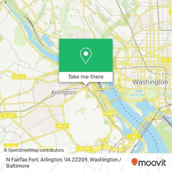 Mapa de N Fairfax Fort, Arlington, VA 22209