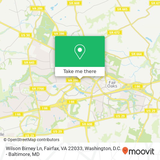 Mapa de Wilson Birney Ln, Fairfax, VA 22033