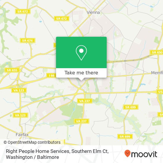 Right People Home Services, Southern Elm Ct map