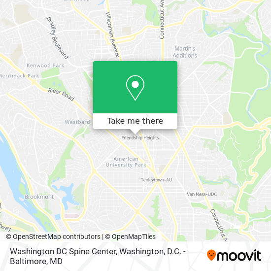 Mapa de Washington DC Spine Center