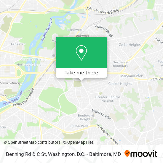 Benning Rd & C St map