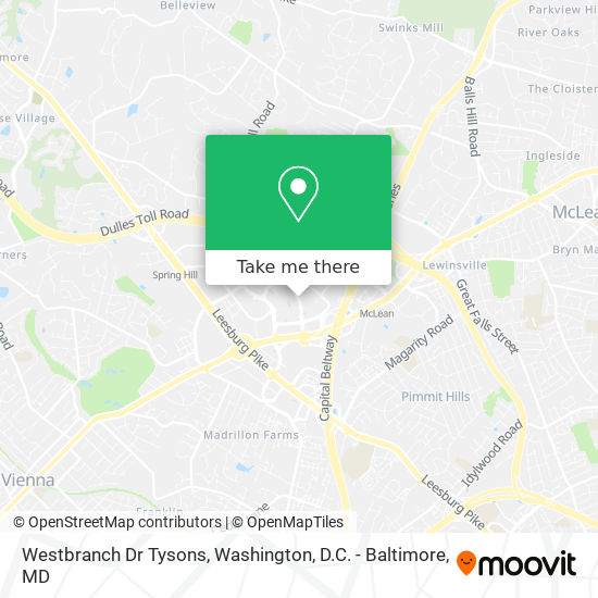 Westbranch Dr Tysons map