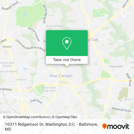 Mapa de 10311 Ridgemoor Dr