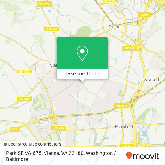 Mapa de Park SE VA-675, Vienna, VA 22180