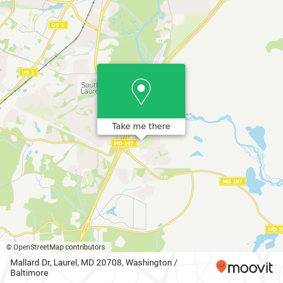 Mallard Dr, Laurel, MD 20708 map