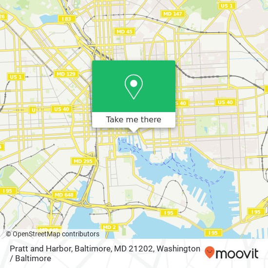 Pratt and Harbor, Baltimore, MD 21202 map