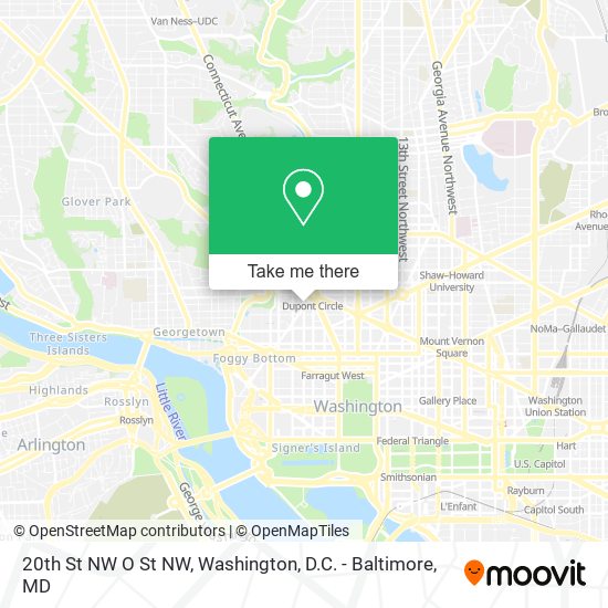 20th St NW O St NW map