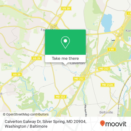 Mapa de Calverton Galway Dr, Silver Spring, MD 20904