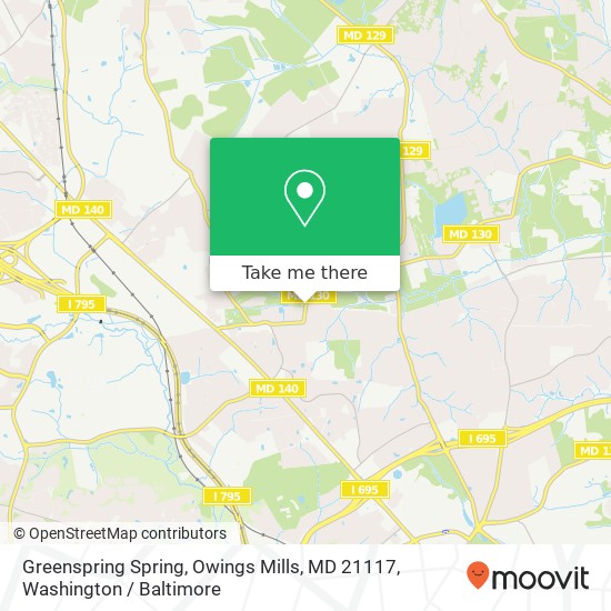 Greenspring Spring, Owings Mills, MD 21117 map