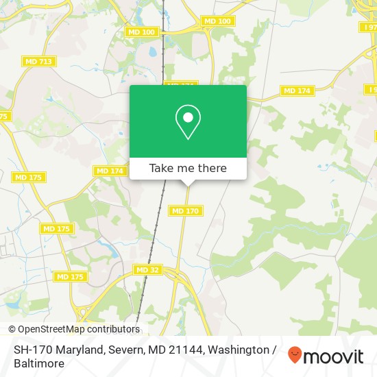 Mapa de SH-170 Maryland, Severn, MD 21144