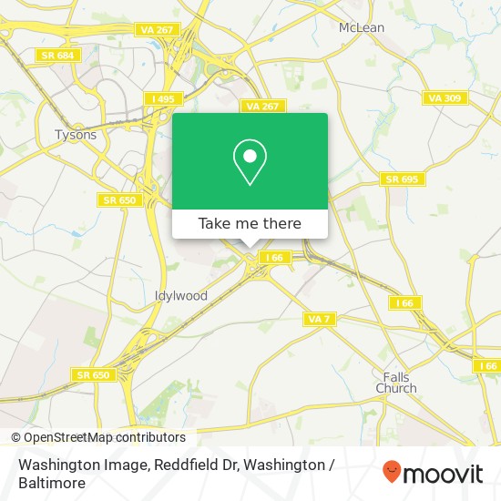 Washington Image, Reddfield Dr map