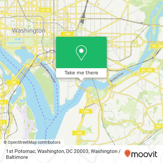 Mapa de 1st Potomac, Washington, DC 20003