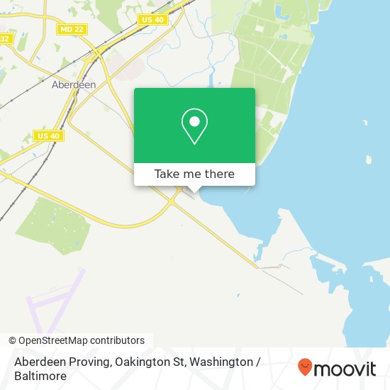 Aberdeen Proving, Oakington St map