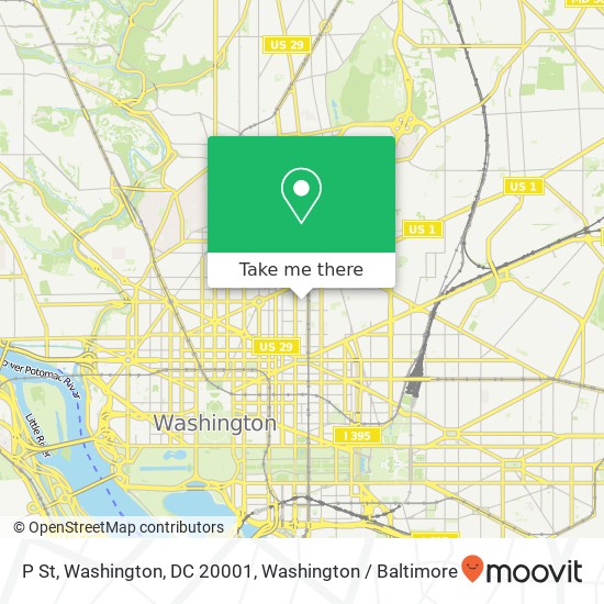 Mapa de P St, Washington, DC 20001