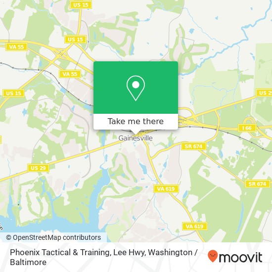 Mapa de Phoenix Tactical & Training, Lee Hwy