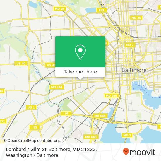 Lombard / Gilm St, Baltimore, MD 21223 map