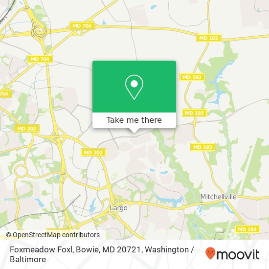 Foxmeadow Foxl, Bowie, MD 20721 map