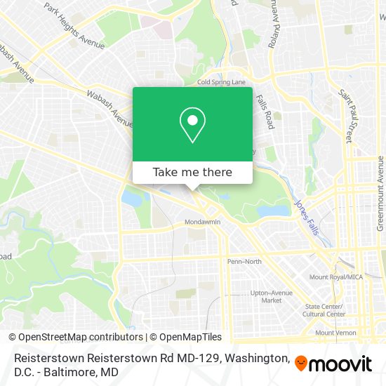 Reisterstown Reisterstown Rd MD-129 map