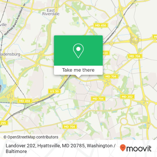 Mapa de Landover 202, Hyattsville, MD 20785